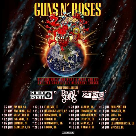 xxx,n|Guns N’ Roses reveal 2025 tour with Public Enemy, Rival